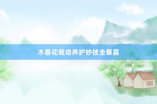 木香花栽培养护妙技全暴露